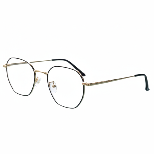 Black Golden Geometric BlueBlock Screen Glasses for Unisex E05-0007-7