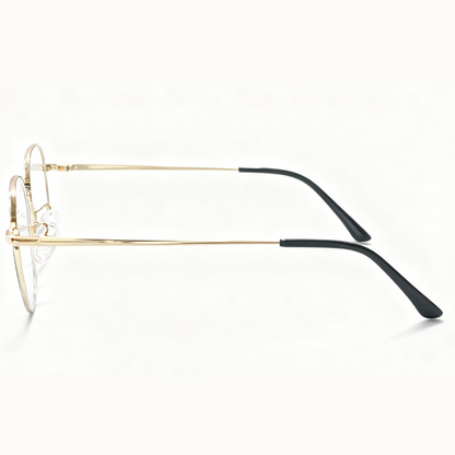 Black Golden Geometric BlueBlock Screen Glasses for Unisex E05-0007-7