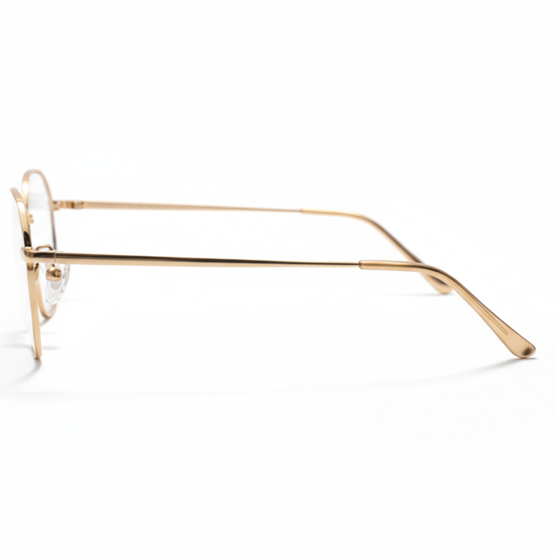 Golden Geometric BlueBlock Screen Glasses for Unisex E05-0007-5