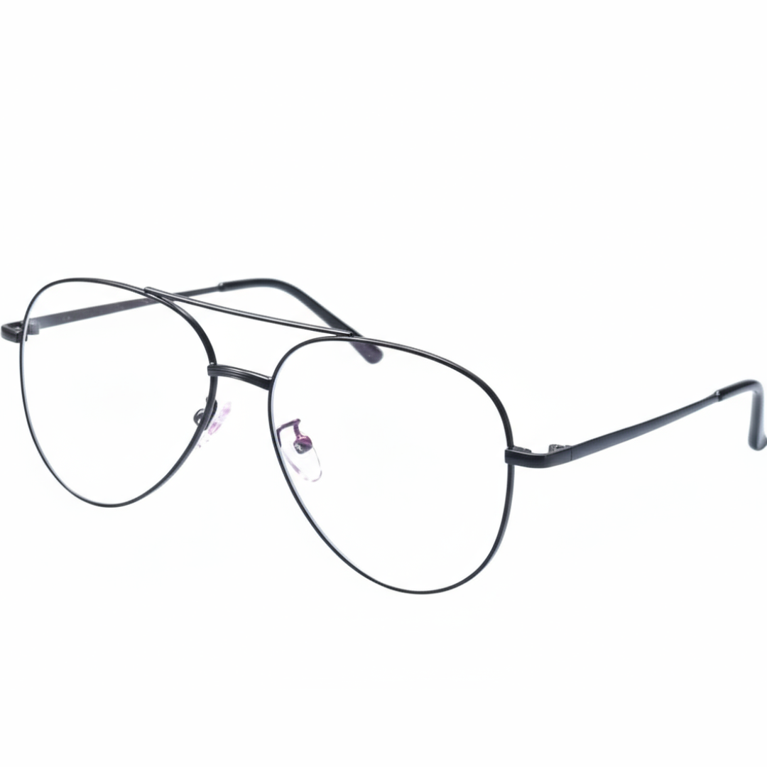 Black Aviator BlueBlock Screen Glasses for Unisex E05-0008-1