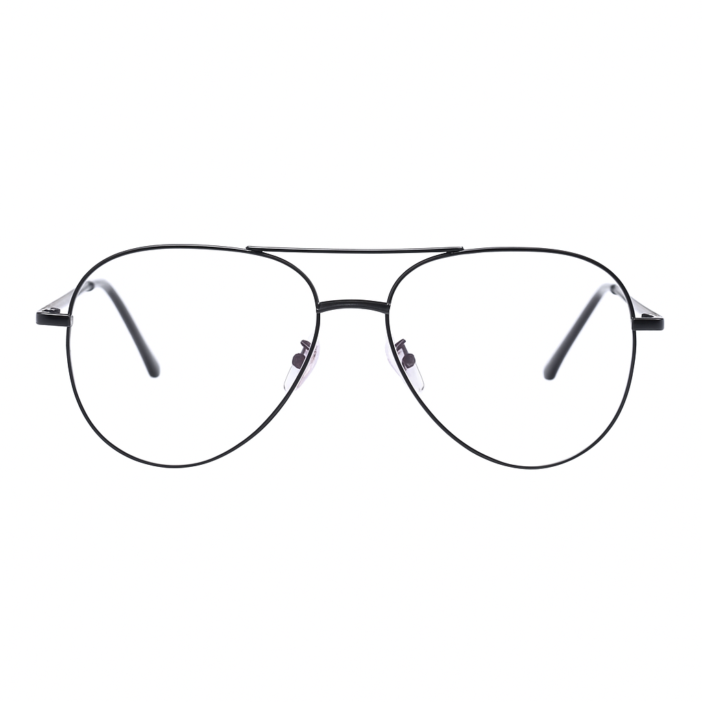 Black Aviator BlueBlock Screen Glasses for Unisex E05-0008-1