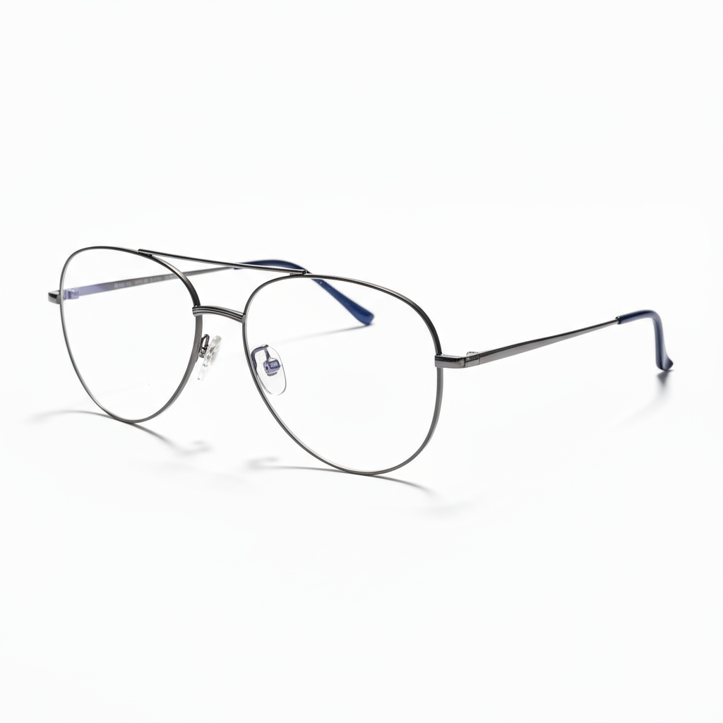 Dark Silver Aviator BlueBlock Screen Glasses for Unisex E05-0008-2