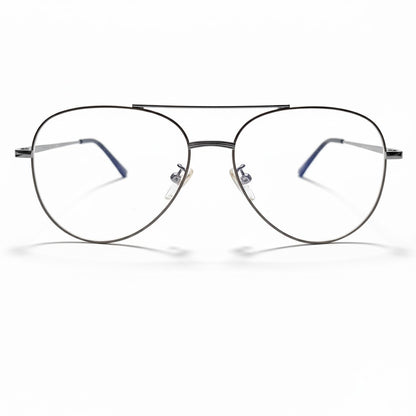 Dark Silver Aviator BlueBlock Screen Glasses for Unisex E05-0008-2