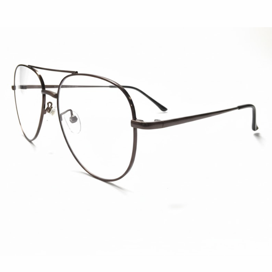 Dark Brown Aviator BlueBlock Screen Glasses for Unisex E05-0008-4