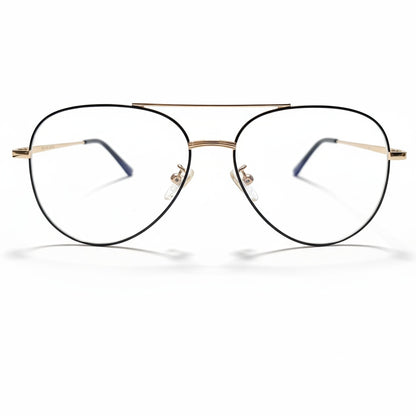 Black golden Aviator BlueBlock Screen Glasses for Unisex E05-0008-7