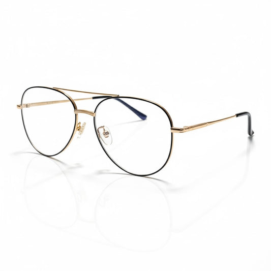 Black golden Aviator BlueBlock Screen Glasses for Unisex E05-0008-7