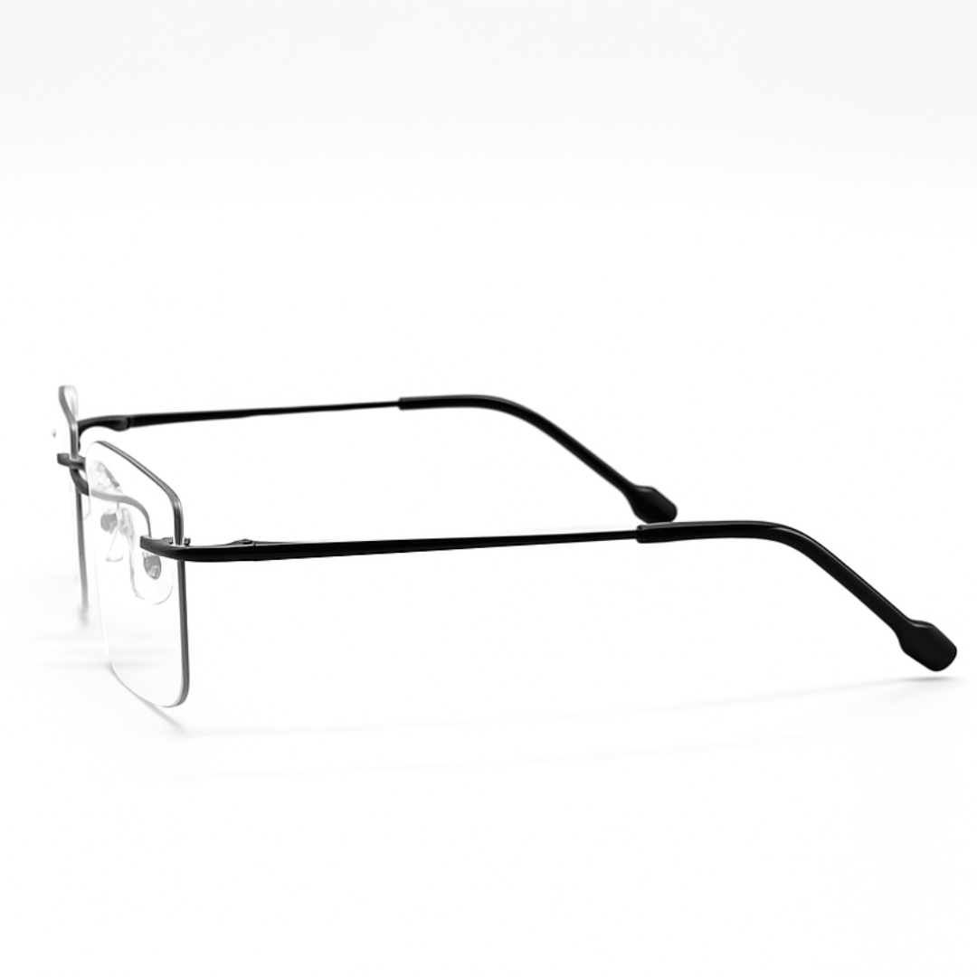 Black Rimless Rectangle BlueBlock Screen Glasses for Unisex E05-0003-3