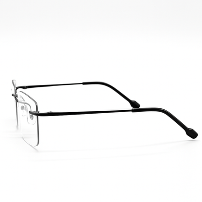 Black Rimless Rectangle BlueBlock Screen Glasses for Unisex E05-0003-3