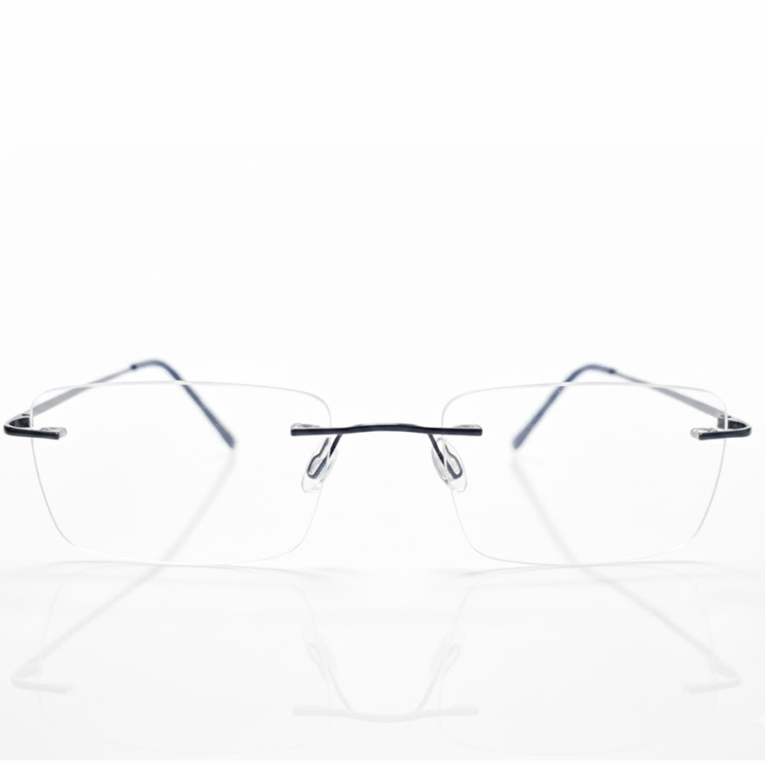 Blue Rimless Rectangle BlueBlock Screen Glasses for Unisex E05-0003-4