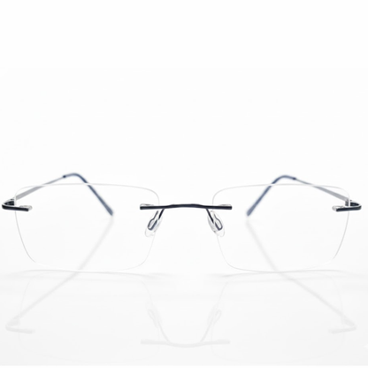 Blue Rimless Rectangle BlueBlock Screen Glasses for Unisex E05-0003-4