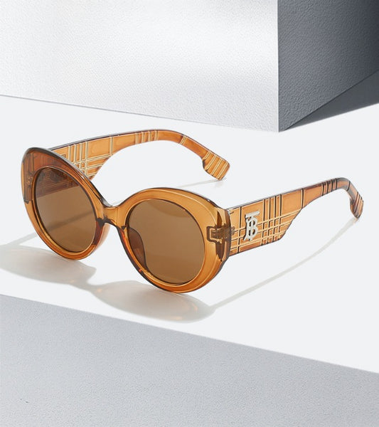 Eyedigo-Light Brown x Black Oversized round stylish sunglasses - E09-0026 4