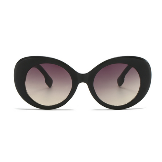 Eyedigo-Smoke Grey x Black Oversized round sunglasses - E09-0026 2-side