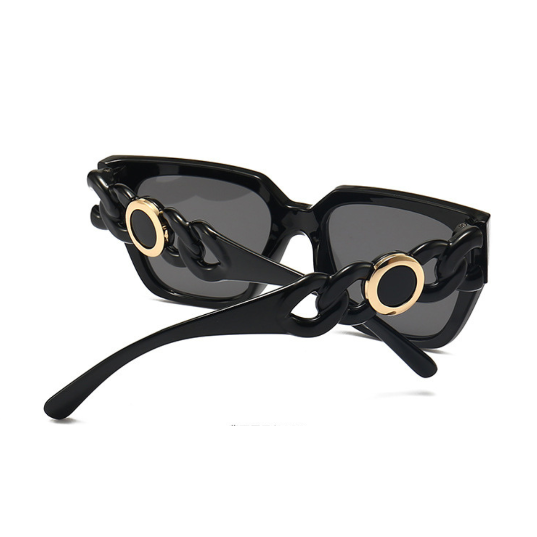 Eyedigo black x Grey oversized square sunglasses - E09 0027 1-front