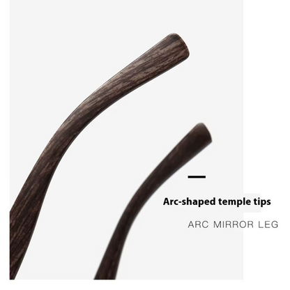 EyedigoBlack X Black Front with brown wooden looksWayfarer stylish goggles- E09-0035 1-side