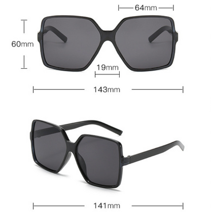EyedigoBlack X WhiteElegant Oversized Square sunglasses - E09-0038 3-back