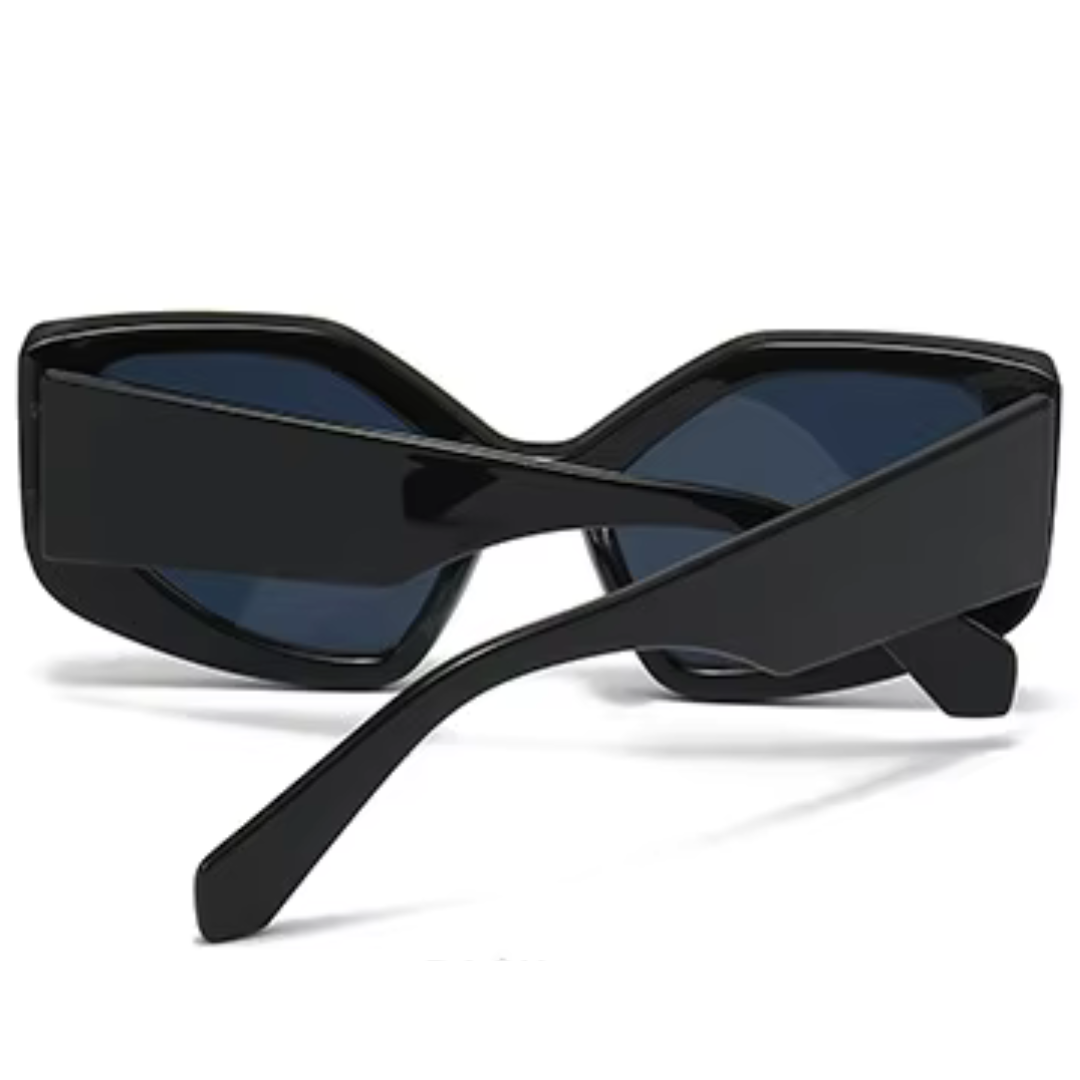 EyedigoBlack X BlackOversized geometric sunglasses-Oversize- E09-0034 3-front
