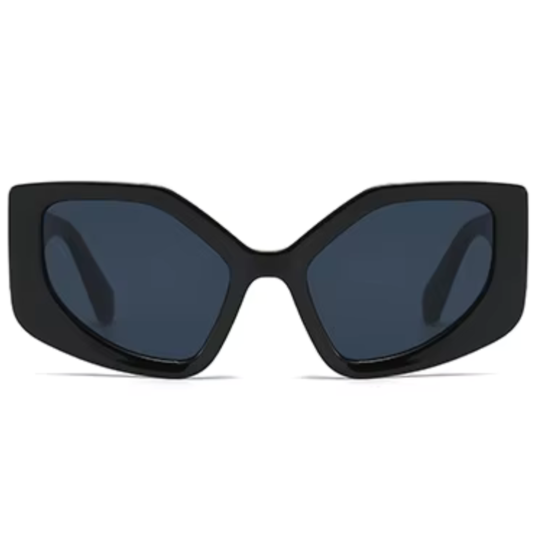 EyedigoBlack X BlackOversized geometric sunglasses-Oversize- E09-0034 3-side