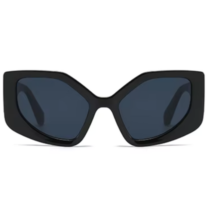 EyedigoBlack X BlackOversized geometric sunglasses-Oversize- E09-0034 3-side