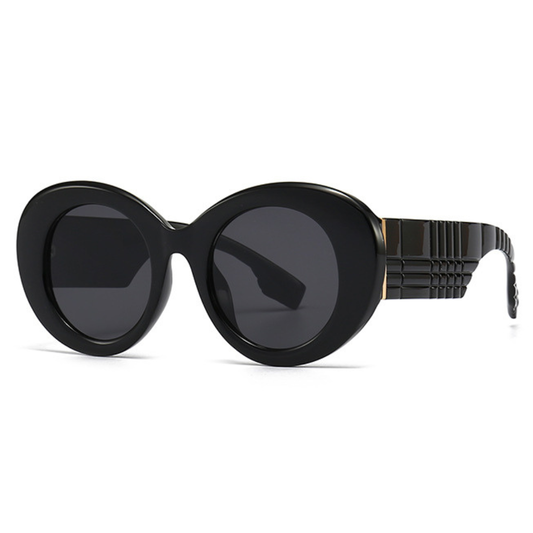 EyedigoBlack X BlackOversized round sunglasses-Oversize - E09-0028 1-side
