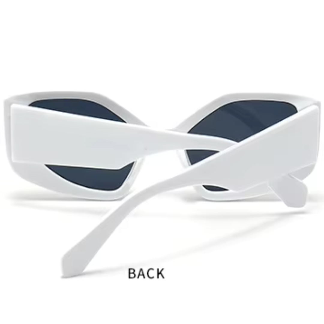EyedigoBlack X WhiteOversized geometric sunglasses-Oversize- E09-0034 4-side