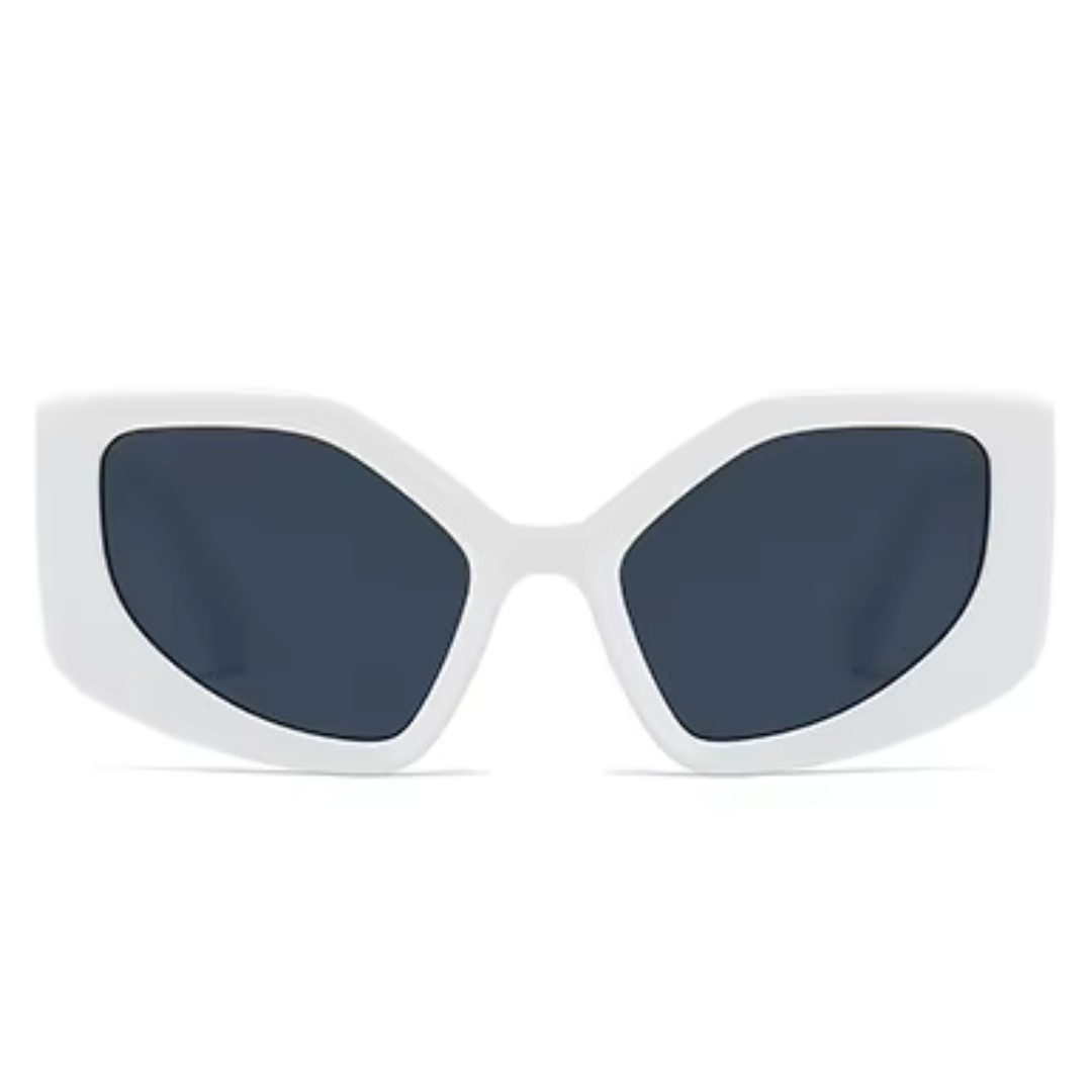 EyedigoBlack X WhiteOversized geometric sunglasses-Oversize- E09-0034 4-front