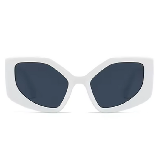 EyedigoBlack X WhiteOversized geometric sunglasses-Oversize- E09-0034 4-front