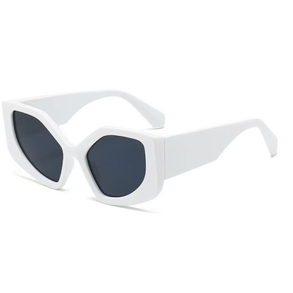 EyedigoBlack X WhiteOversized geometric sunglasses-Oversize- E09-0034 4-front