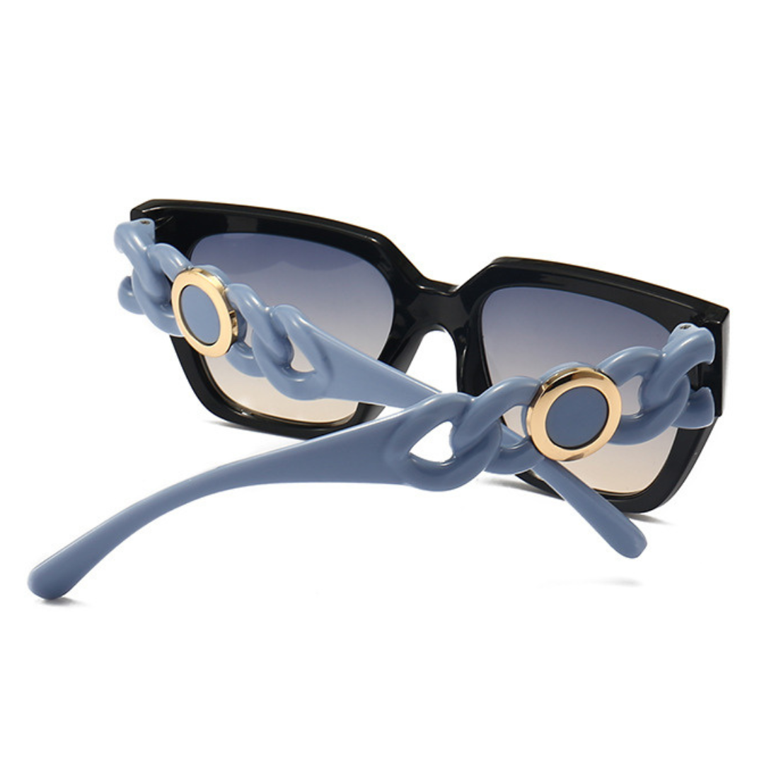 EyedigoBlue X Black & BlueOversized square sunglasses-Oversize - E09-0027 5 -front