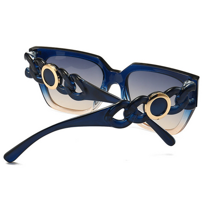 EyedigoBlue X BlueOversized square sunglasses-Oversize - E09-0027 2-fornt