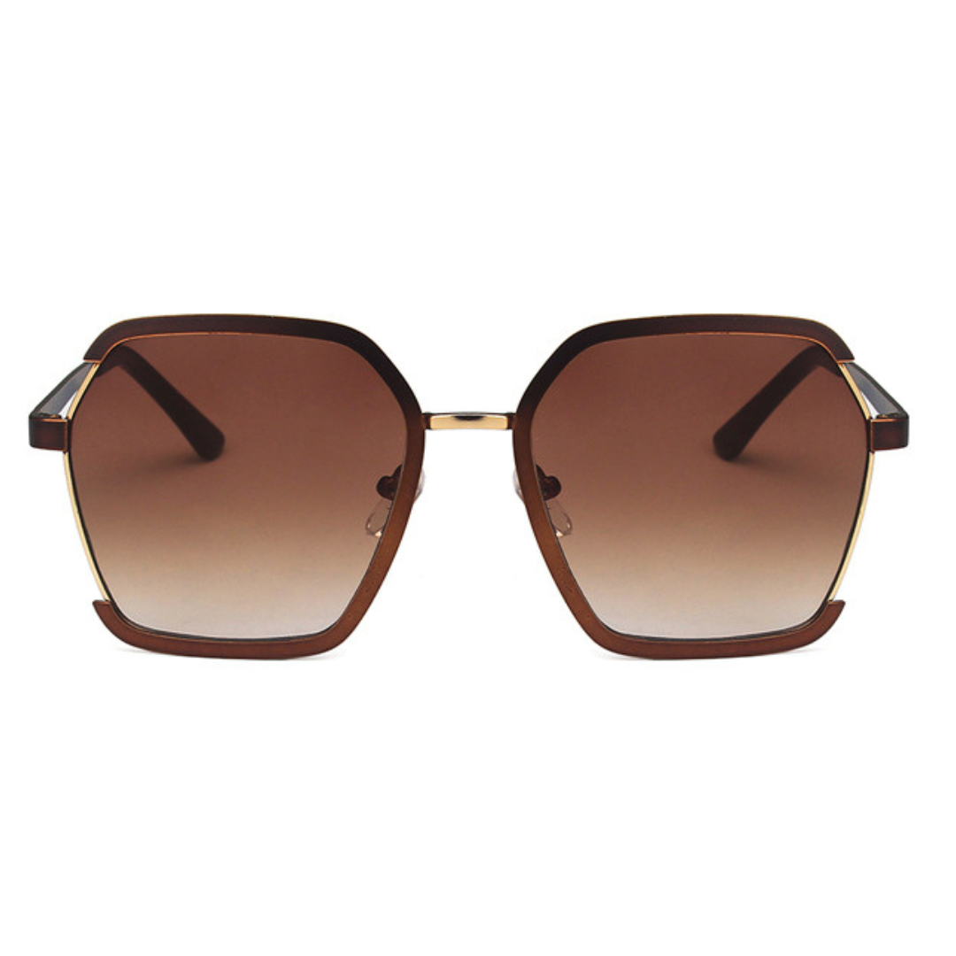 EyedigoGradient Brown X BrownChic Oversized sunglasses- E09-0037 3-side