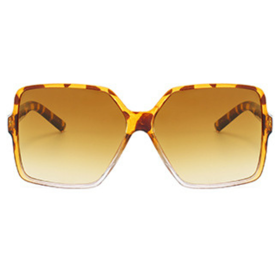 EyedigoGradient Brown X LeopardElegant Oversized Square sunglasses - E09-0038 4-back