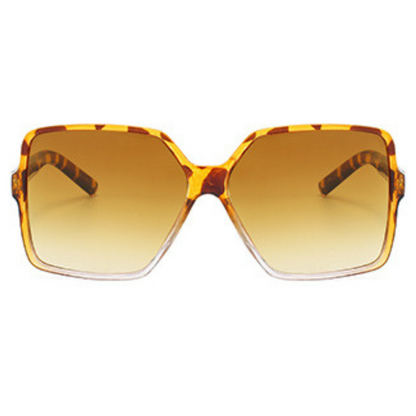 EyedigoGradient Brown X LeopardElegant Oversized Square sunglasses - E09-0038 4-back