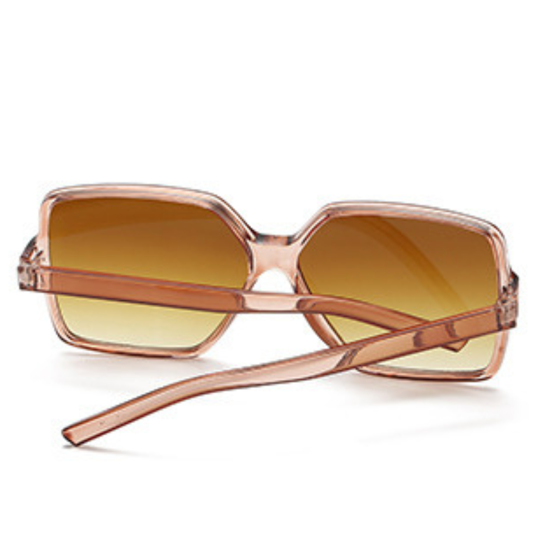 EyedigoGradient Brown X Light BrownElegant Oversized Square sunglasses - E09-0038 2-front