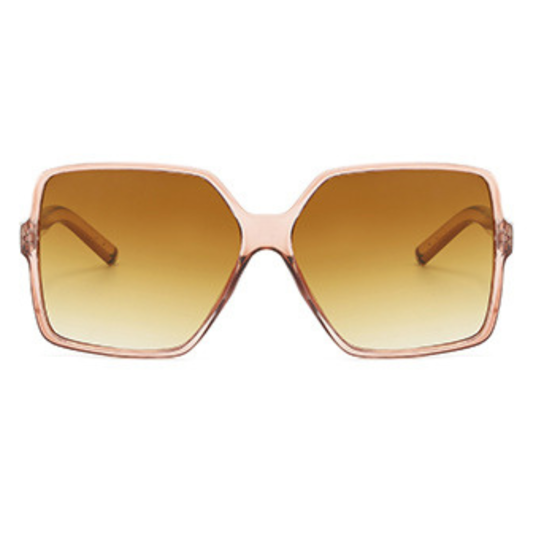EyedigoGradient Brown X Light BrownElegant Oversized Square sunglasses - E09-0038 2-side