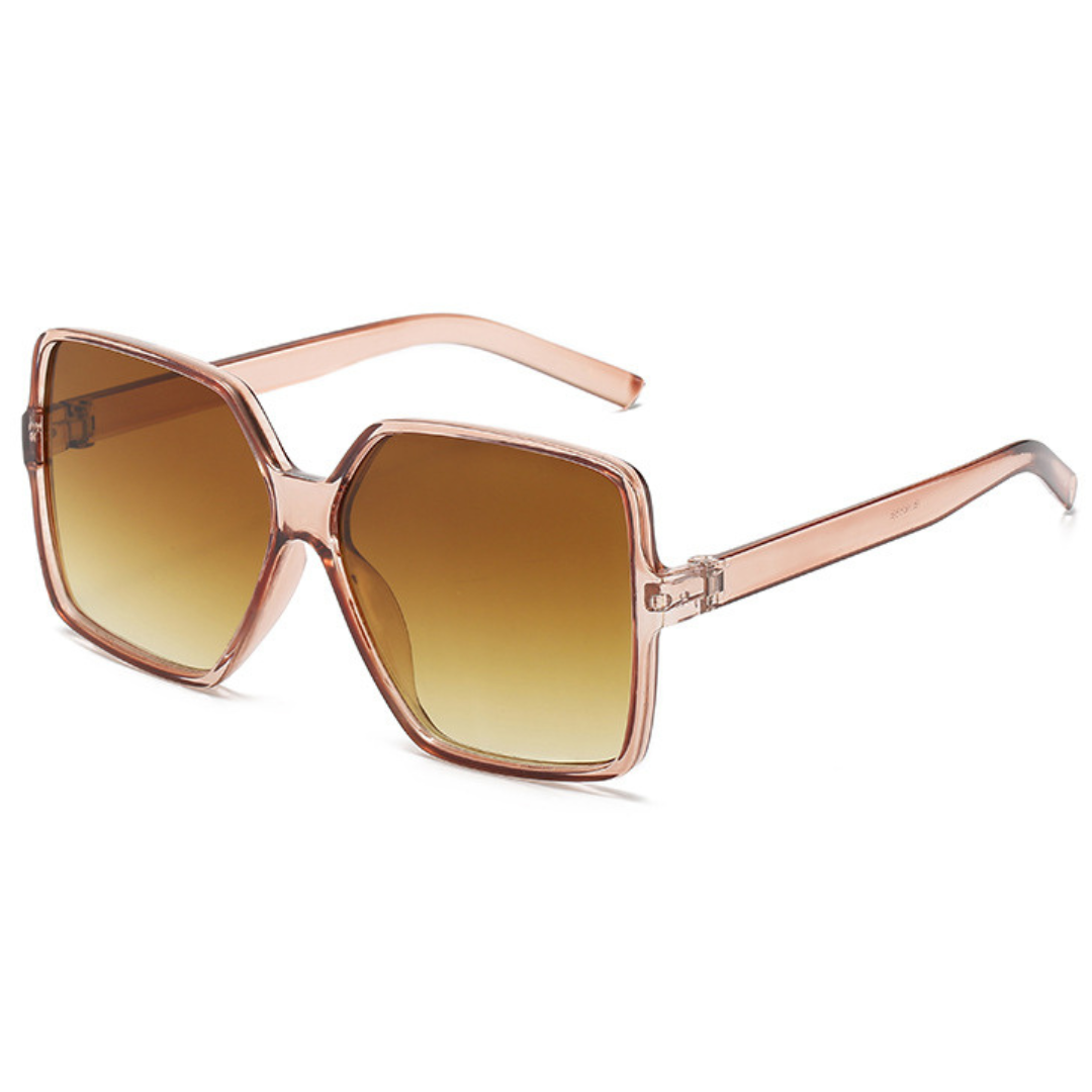 EyedigoGradient Brown X Light BrownElegant Oversized Square sunglasses - E09-0038 2-side