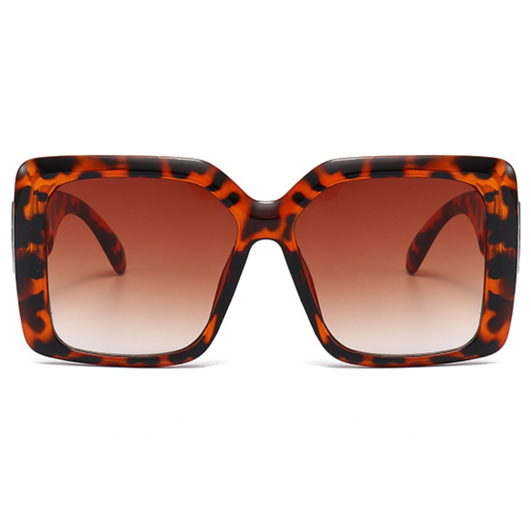 Eyedigo Gradient Brown X Tea (Tortoise)Oversized square sunglasses-Oversize - E09-0031 7-side