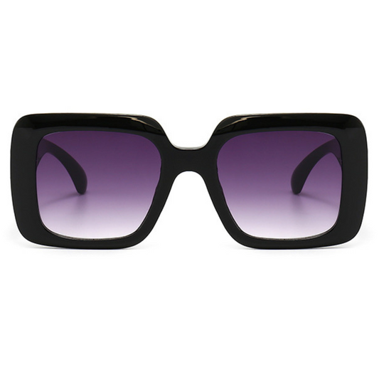 Eyedigo Gradient Grey X BlackOversized square Power Sunglasses -Oversize - E09-0029 8-front