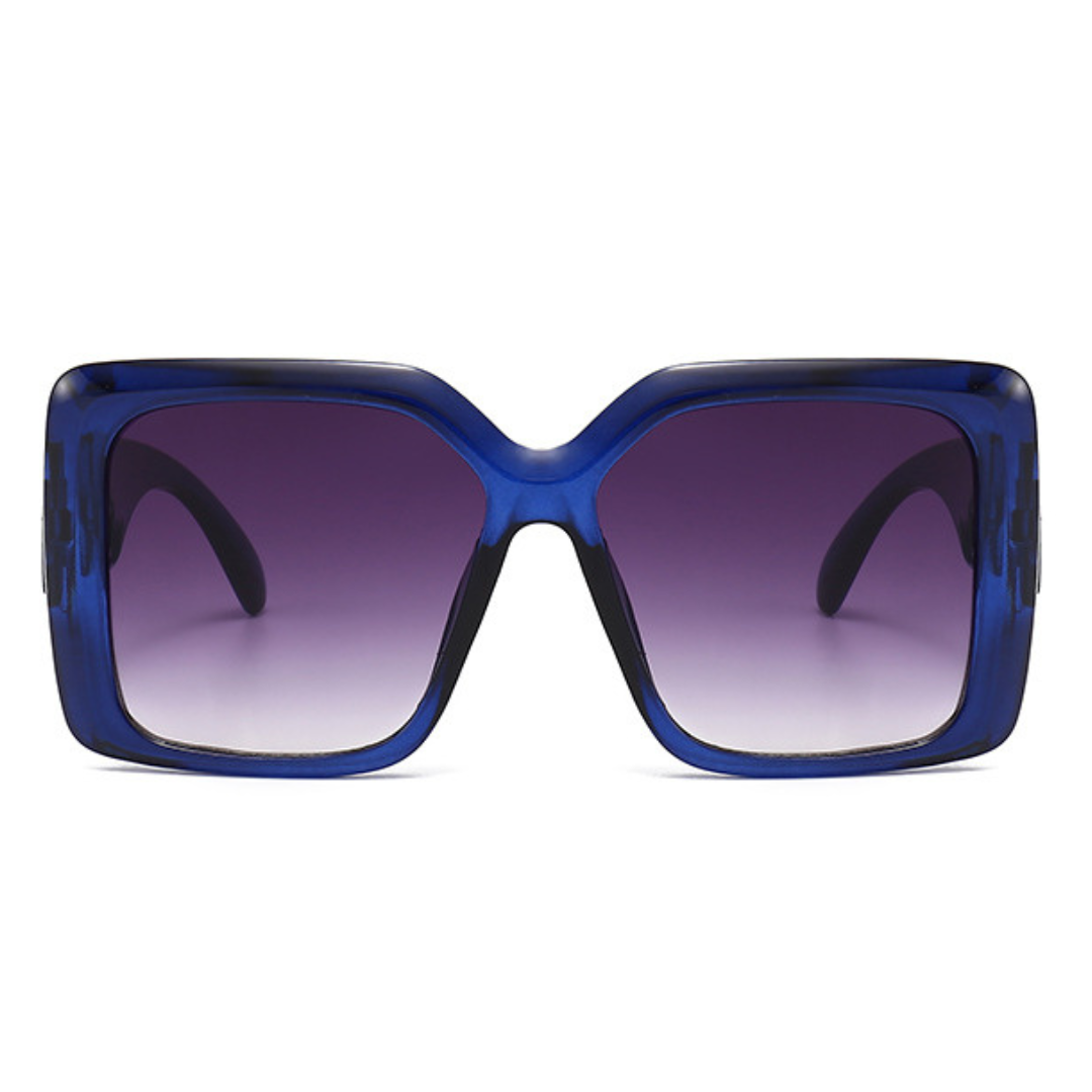 Eyedigo Gradient Grey X BlueOversized square sunglasses-Oversize - E09-0031 4-side