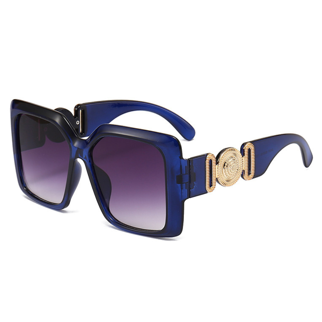 Eyedigo Gradient Grey X BlueOversized square sunglasses-Oversize - E09-0031 4-side