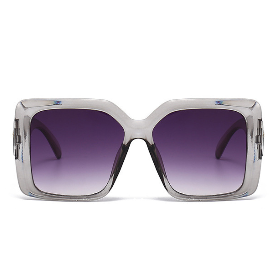 Eyedigo Gradient Grey X GreyOversized square sunglasses-Oversize - E09-0031 6-side