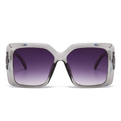 Eyedigo Gradient Grey X GreyOversized square sunglasses-Oversize - E09-0031 6-side