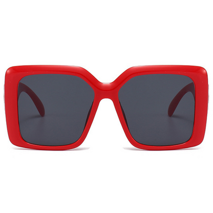 Eyedigo Gradient Grey X RedOversized square sunglasses-Oversize - E09-0031 5-side