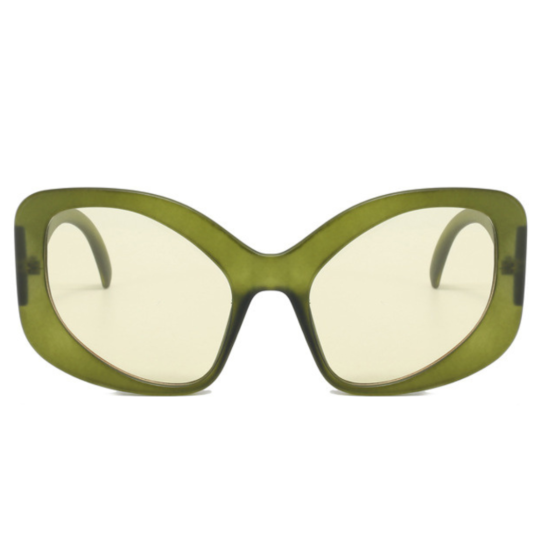 EyedigoGreen X GreenOversized geometric sunglasses-Oversize- E09-0034 2
