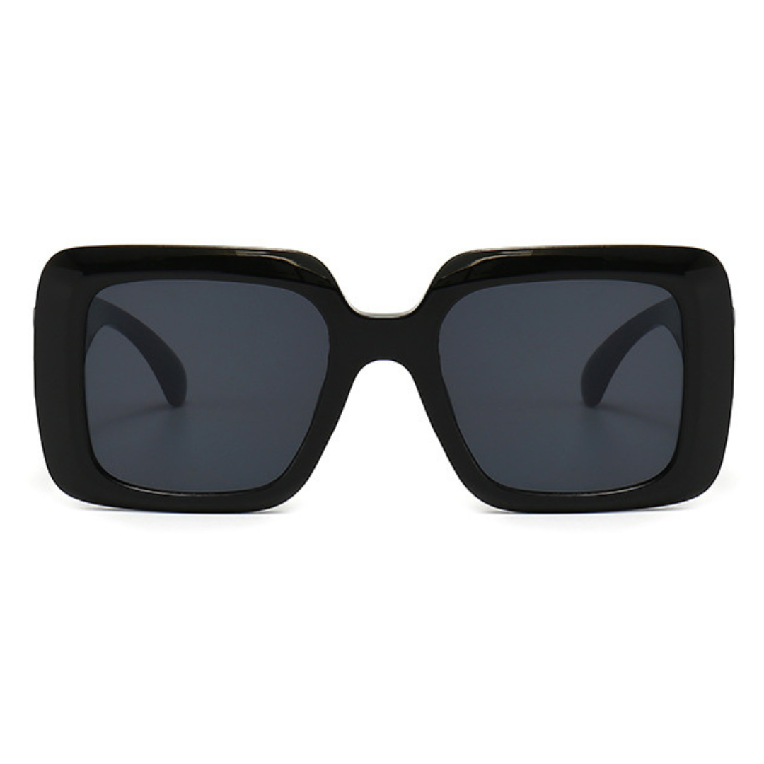 EyedigoGrey X BlackOversized square Power Sunglasses -Oversize - E09-0029 1-front