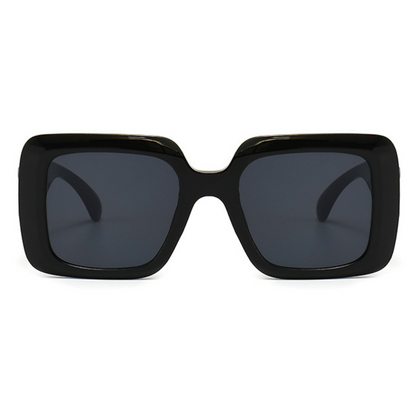EyedigoGrey X BlackOversized square Power Sunglasses -Oversize - E09-0029 1-front