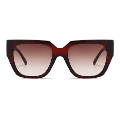 EyedigoLight Brown X BrownOversized square sunglasses-Oversize - E09-0027 4-side