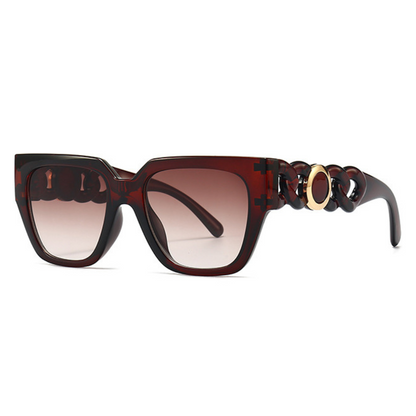 EyedigoLight Brown X BrownOversized square sunglasses-Oversize - E09-0027 4-side