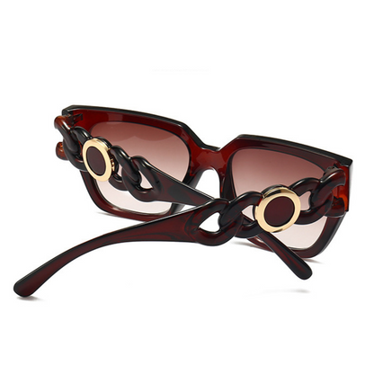 EyedigoLight Brown X BrownOversized square sunglasses-Oversize - E09-0027 4-fornt