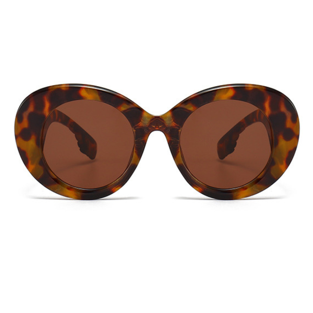 EyedigoLight Brown X HawksbillOversized square sunglasses-Oversize - E09-0028 5-side
