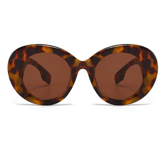 EyedigoLight Brown X HawksbillOversized square sunglasses-Oversize - E09-0028 5-side